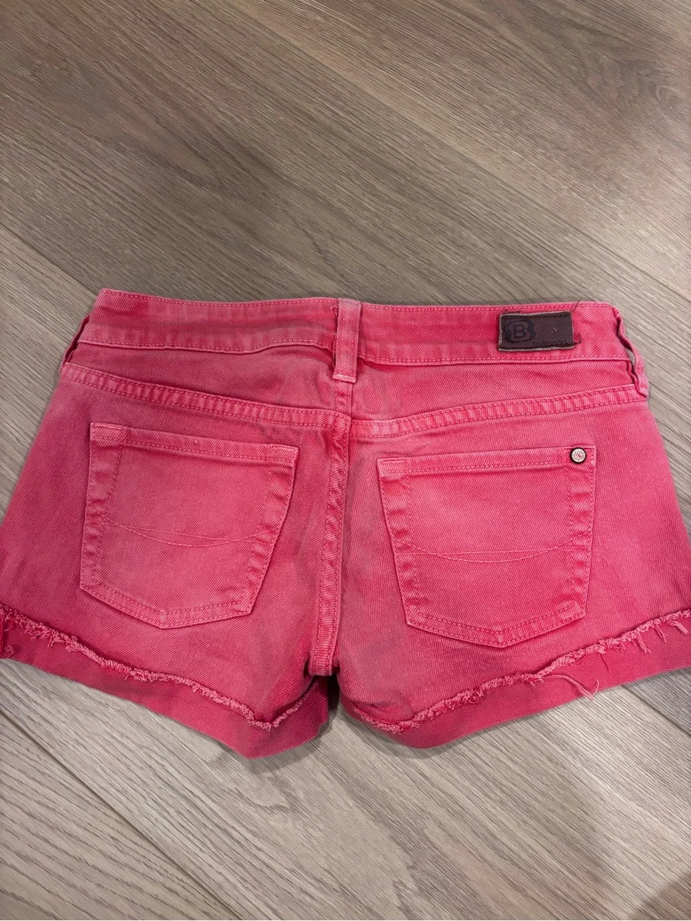vintage coral denim shorts from bullhead denim
